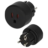 Brennenstuhl Reisestecker / Reiseadapter (Reise-Steckdosenadapter zum Anschluss elektrischer Geräte mit amerikanischem (3-Pin) Stecksystem in Ländern mit...