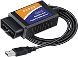 FORScan ELMconfig OBD2 Adapter - USB Scanner mit MS-CAN/HS-CAN Schalter - Professionelles OBDII Diagnose Scan Tool für Ford und Mazda…