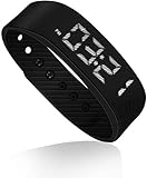 Schrittzähler Pedometer Einfach bedienung Fitness Armband Fitnessarmband mit Uhr Kalorienzähler Schrittmesser Ohne Bluetooth Aktivität tracker Kalorien...