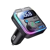 JOYROOM 48W Bluetooth Adapter Auto,【Bass & Hi-Fi Stereo】FM Transmitter Auto Bluetooth 5.3,【30W PD USB C & Freisprechanlage】Transmitter für Auto...
