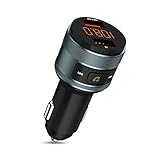 Bluetooth FM Transmitter, ZeaLife Auto Radio Transmitter QC 3.0 KFZ Wireless Bluetooth 5.3 FM Radio Adapter Freisprecheinrichtung Car Kit mit Dual USB...