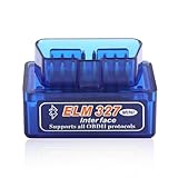 GBULTR Mini ELM327 OBD2 Bluetooth Scanner,Stecker Bluetooth OBD2 Diagnosegerät kompatibel mit iOS Android -OBD-II Scanner Autodiagnosegerät,OBD2 Bluetooth...