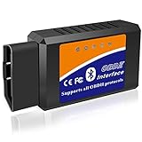 OBD2 Bluetooth Diagnosegerät Scanner Code Leser für Android Windows, Auto Diagnosegerät OBD Adapter für Alle OBDII Protokoll Fahrzeuge