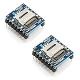 Hailege 2pcs WTV020-SD U Disk Audio Player MP3 Soundmodul Sprachmodul mit SD-Kartensteckplatz UART 232