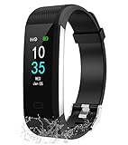 LEBEXY Fitness Armband Wasserdicht IP68 | Fitness Tracker Uhr | Smartwatch Schrittzähler Aktivitätstracker | Kalorienzähler Sportuhr eingebautes GPS,...