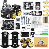 ELEGOO Smart Robot Car Kit V4.0 Kompatibel mit Arduino IDE Elektronik Baukasten mit Kamera, UNO R3, Line Tracking Modul, Ultraschallsensor, Auto Roboter...